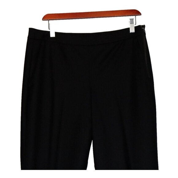 Kit and Ace Women's Size US8 Black Slim-Fit Trouser Side Zipper Wool Jersey Pant - Picture 3 of 9
